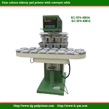 4-Color Pad Printer With Conveyer